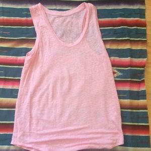 J. Crew Tank Top 100 Linen Pink